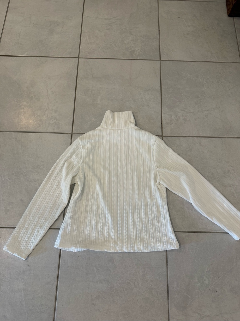 SHEIN White Ribbed Turtleneck Sweater